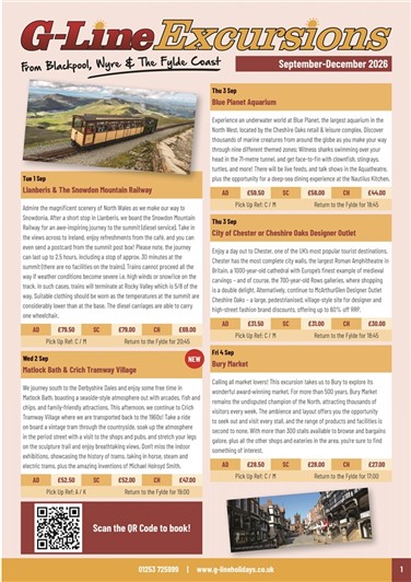 Day Trips from Blackpool, Wyre & Fylde Coast